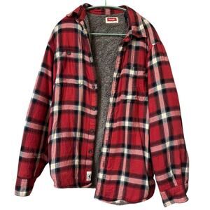 Fleece lined Wrangler plaid flannel size M